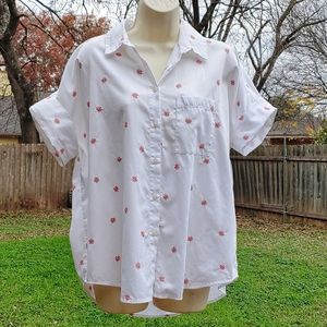 MADEWELL oversized Courier shirt embroidered s M